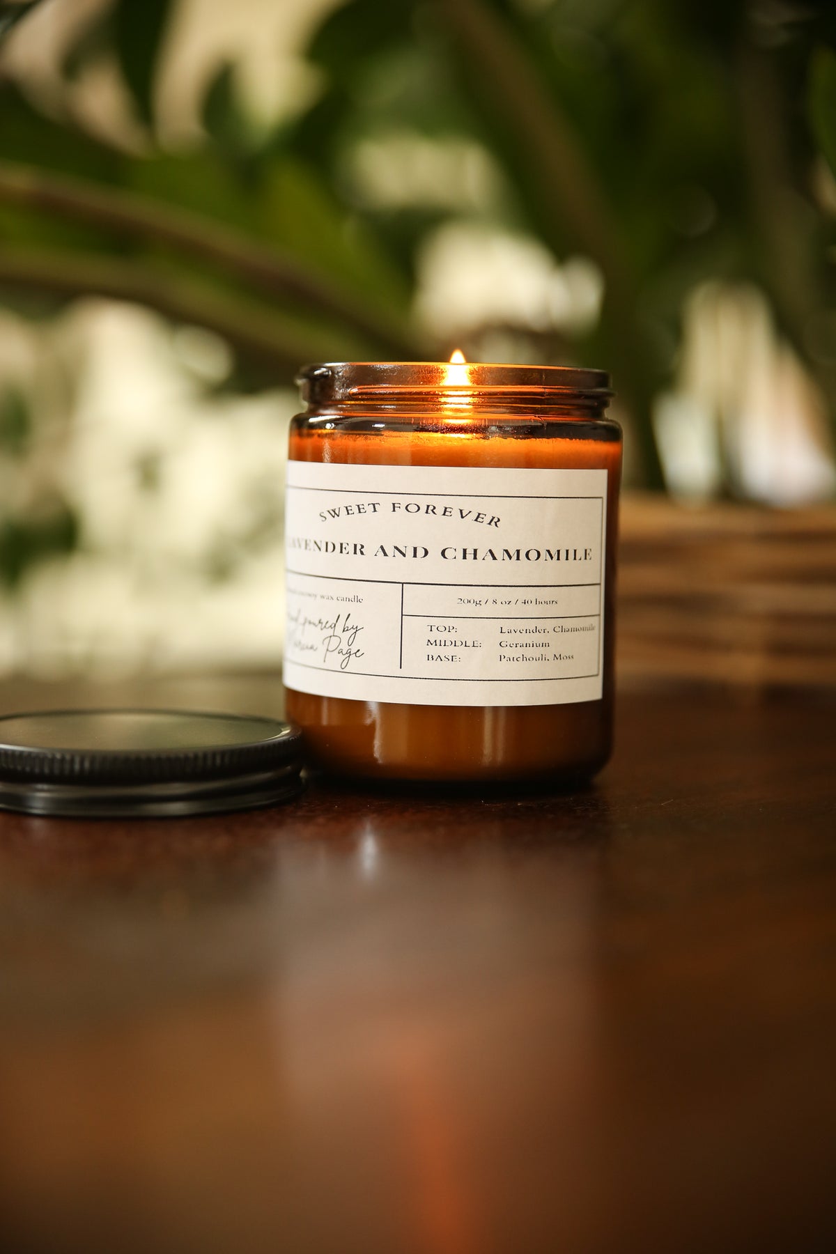 Lavender and Chamomile Scented Candle