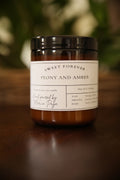 Peony and Amber Scented Candle