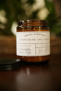White Musk and Amber Scented Candle